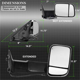 xTune Dodge Ram 1500 09-12 Extendable Heated Adjust Mirror Chrome Housing Right MIR-DRAM10-PW-R - 9933172