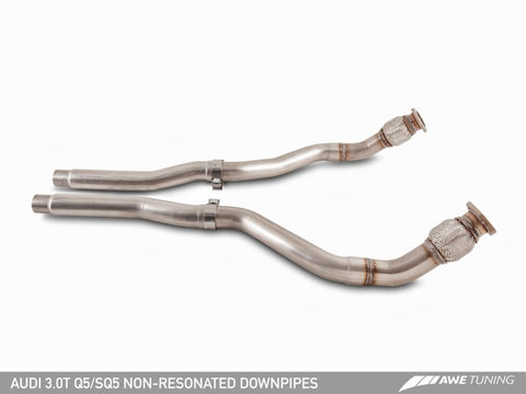 AWE Tuning Audi 8R Q5 3.2L Non-Resonated Exhaust System (Downpipe-Back) - Diamond Black Tips - 3020-33022