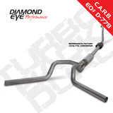 Diamond Eye KIT 4in TB DUAL SS: 94-97 FORD 7.3L F250/F350 PWRSTROKE NFS W/ CARB EQUIV STDS - K4308S