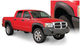 Bushwacker 05-10 Dodge Dakota Crew Cab Fleetside Extend-A-Fender Style Flares 4pc 64.9in Bed - Black - 51908-02