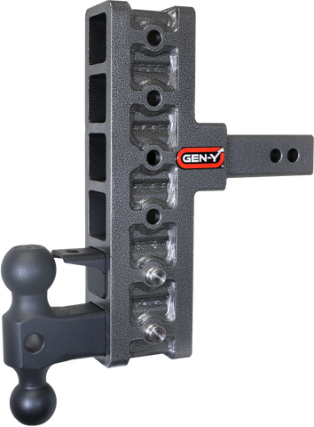 Gen-Y Mega Duty 2in Shank 7.5in Offset Drop 10K Hitch w/GH-031 Dual-Ball/GH-032 Pintle Lock - GH-426
