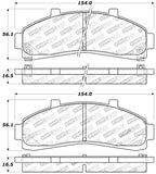StopTech Sport Brake Pads w/Shims and Hardware - Front - 309.06520