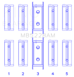 King Engine Bearings Mitsubishi 4G52 (Size +0.25mm) Main Bearing Set - MB5228AM0.25