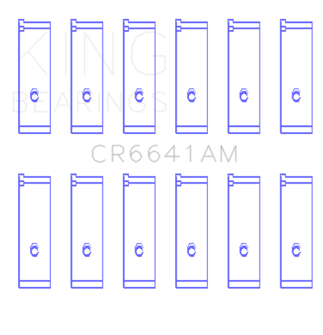 King Engine Bearings Toyota 3Vze (Size +0.50mm) Connecting Rod Bearing Set - CR6641AM0.5