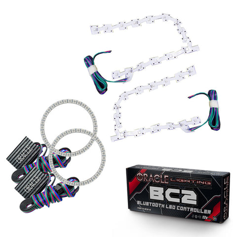 Oracle 11-19 Chrysler 300C DRL Upgrade w/ Halo Kit - ColorSHIFT w/ BC1 Controller - 2642-335
