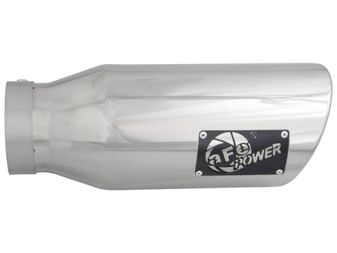 aFe MACH Force-XP 304 SS Single Wall Polished Exhaust Tip Pair 4in Inlet x 6in Outlet x 15in L - 49T40606-P15