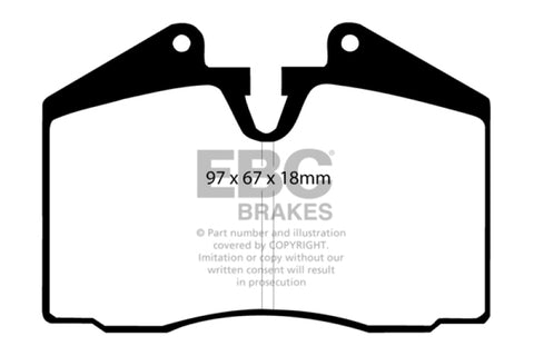 EBC 86-91 Porsche 928 5.0 Greenstuff Rear Brake Pads - DP2612