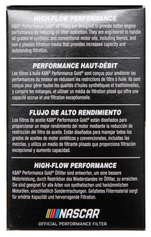 K&N Performance Oil Filter for 09-19 GM 1.4L / 1.6L / 1.8L w/ Hengst Filter Housing - HP-7027