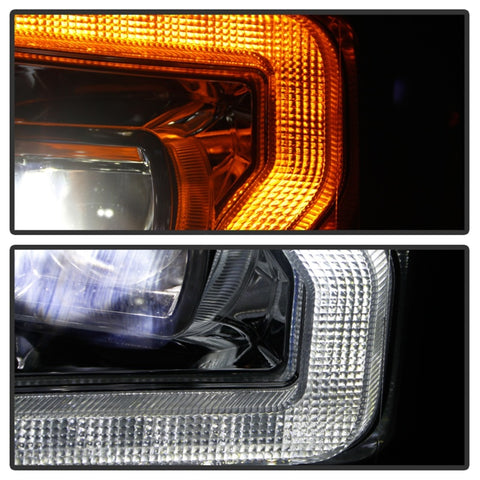 Spyder Ford F-250/F-350/F450 17-18 Full LED Headlights Black PRO-YD-FS17HALAP-SEQ-C - 5087447