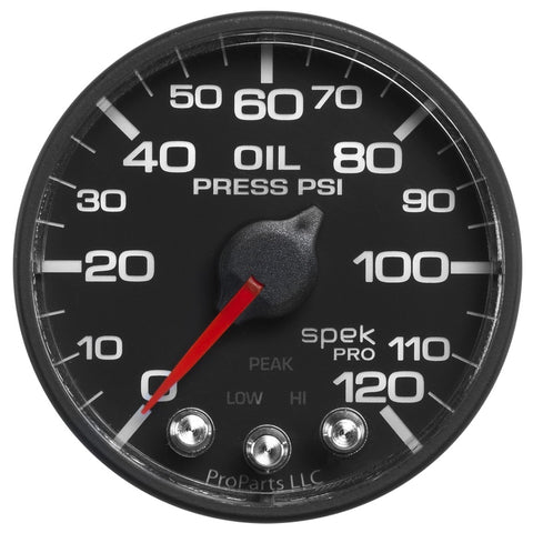 Autometer Spek-Pro - Nascar 2-1/16in Oil Press 0-120 psi Bfb Ecu - P525328