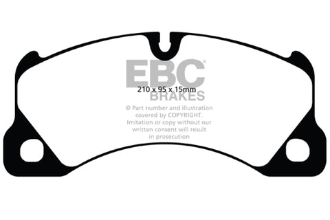 EBC 10+ Porsche Cayenne 3.0 Supercharged Hybrid Yellowstuff Front Brake Pads - DP41835R
