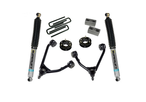 Superlift 07-16 Chevy Silv 1500 2WD 3.5in Lift Kit w/ Cast Steel Control Arms & Bilstein Rear Shocks - 3850B