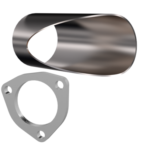 QTP 2.75in Weld-On QTEC DIY Cutout Pipe - 10276