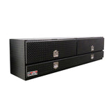 Westin/Brute High Cap 96in Stake Bed Contractor TopSider w/ Doors 96 x 20 x 24 - Tex. Blk - 80-TB400-96D-BT