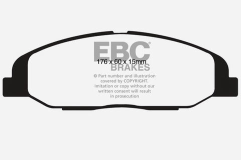 EBC 08-13 Cadillac CTS 3.0 Redstuff Front Brake Pads - DP31827C