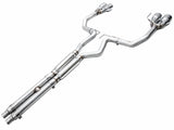 AWE 2024 Ford Mustang Dark Horse S650 RWD Track Edition Cat-Back Exhaust w/ Quad Chrome Silver Tips - 3020-42375