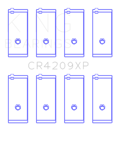 King Engine Bearings Toyota 3SGTE 16V 2.0L (Size +0.5mm) Tri-Metal Connecting Rod Bearing Set - CR4209XP0.5