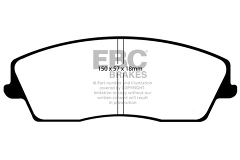 EBC 05-09 Chrysler 300 2.7 Redstuff Front Brake Pads - DP31723C