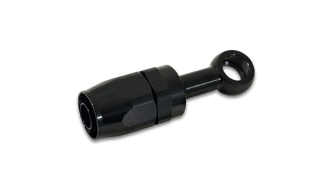 Vibrant -10AN Banjo Hose End Fitting for use with M12 or 7/16in Banjo Bolt - Aluminum Black - 24103