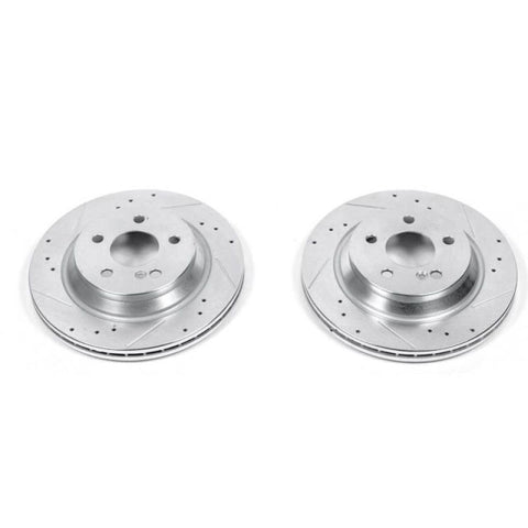 Power Stop 99-03 Mercedes-Benz CL500 Rear Evolution Drilled & Slotted Rotors - Pair - EBR1051XPR
