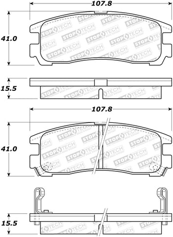 StopTech Street Brake Pads - 308.03831