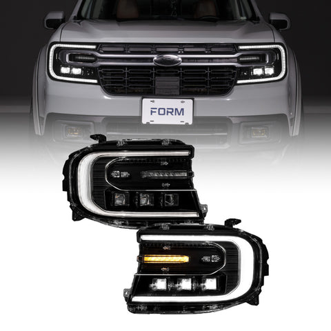 Form Lighting 22-24 Ford Maverick Sequential LED Projector Headlights (Pair) - FL0084