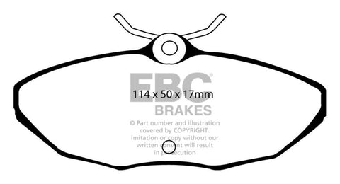 EBC 01-05 Ford Thunderbird 3.9 Yellowstuff Rear Brake Pads - DP41221R