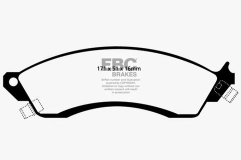 EBC 93-00 Aston Martin Virage 5.3 (PBR Caliper) Yellowstuff Front Brake Pads - DP41131R