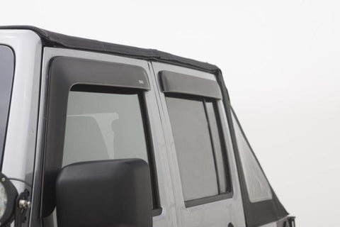AVS 07-18 Jeep Wrangler Unlimited Ventvisor & Aeroskin Deflector Combo Kit - Matte Black - 56034060