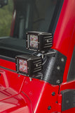Rugged Ridge 97-06 Jeep Wrangler TJ Textured Black Dual A-Pillar Light Mount - 11232.36