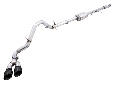 AWE Tuning 4th Gen GM 1500 5.3L 0FG Cat-Back Dual Side Exit (Flat Bumper) - Diamond Tips - 3015-23208