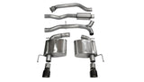 Corsa 2013-2019 Cadillac ATS Sedan 2.0L A/T Black Sport Dual Rear Cat-Back Exhaust - 14888BLK