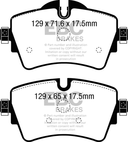 EBC 14+ Mini Hardtop 2.0 Turbo Cooper S Yellowstuff Front Brake Pads - DP42227R