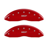 MGP 4 Caliper Covers Engraved Front & Rear MGP Red Finish Silver Characters 2019 Kia Sedona - 21189SMGPRD