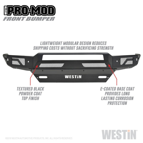 Westin 16-19 Chevy/GMC  Silverado/Sierra 1500 Pro-Mod Front Bumper - 58-41005