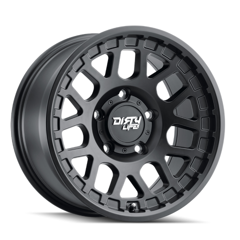 Dirty Life 9306 Mesa 17x9 / 6x139.7 BP / 0mm Offset / 106mm Hub Matte Black Wheel - 9306-7983MB0