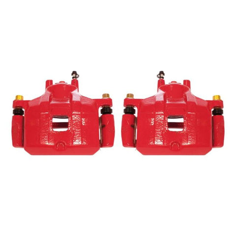 Power Stop 08-17 Mitsubishi Lancer Front Red Calipers w/Brackets - Pair - S5032C