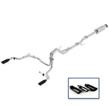 Ford Racing 15-18 F-150 5.0L Cat-Back Extreme Exhaust System Rear Exit w/ Black Chrome Tips - M-5200-F1550DEBA