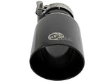 aFe MACH Force-Xp Universal 409 SS Single-Wall Clamp-On Exhaust Tip - Black - 49T25354-B07