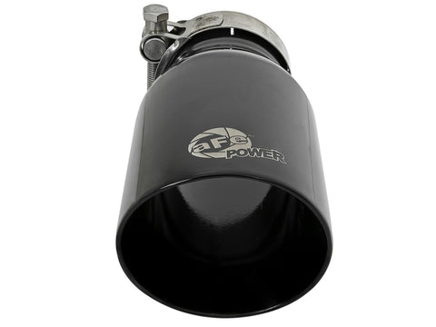 aFe MACH Force-Xp Universal 409 SS Single-Wall Clamp-On Exhaust Tip - Black - 49T25354-B07