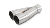 Vibrant 2-1 SS Merge Collectors (1-7/8in Inlet Slipover ID 2-1/4in Outlet OD) - Sold Individually - 10354
