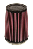 K&N Filter Universal Rubber Filter 4 inch Flange 5 3/8 inch Base 4 3/8 inch Top 7 inch Height - RU-2590