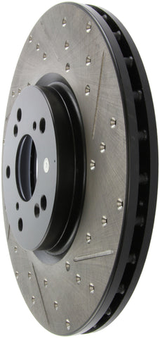 StopTech 04-08 Acura TL (Brembo Caliber) SportStop Slotted &amp; Drilled Left Front Rotor - 127.40062L