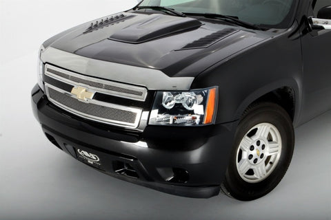 AVS 07-14 Chevy Tahoe (Excl. Hybrid Models) Aeroskin Low Profile Hood Shield - Chrome - 622011