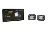 Diode Dynamics Stage Series C1 LED Pod - White SAE Fog Flush WBL (Pair) - DD6849P