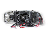 ANZO 1999-2006 GMC Sierra 1500 Projector Headlights w/ Halo Black - 111192