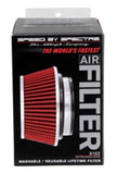 Spectre Adjustable Conical Air Filter 2-1/2in. Tall (Fits 3in. / 3-1/2in. / 4in. Tubes) - Red - 8162