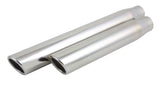 Vibrant 4in Round SS Exhaust Tip (Double Wall Resonated Angle Cut Rolled Edge) - 1303