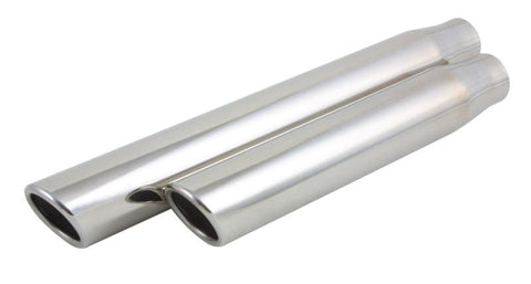 Vibrant 3in Round SS Truck/SUV Exh Tip (Single wall Angle Cut Rolled Edge) - 2.5in inlet 11in long - 1575