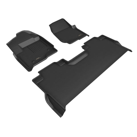 3D MAXpider 22-24 Ford F-150 Super Crew Bench Seat Kagu Black R1 R2 - L1FR16101509